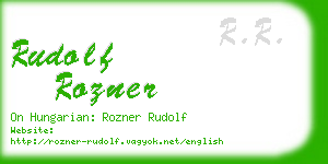 rudolf rozner business card